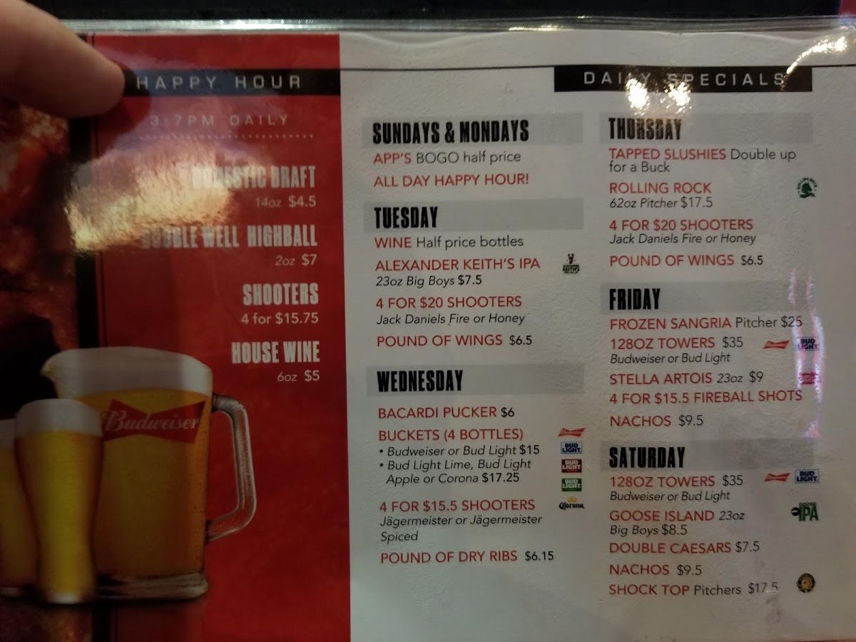 Tapp's Neighbourhood Pub Menu - Image 3