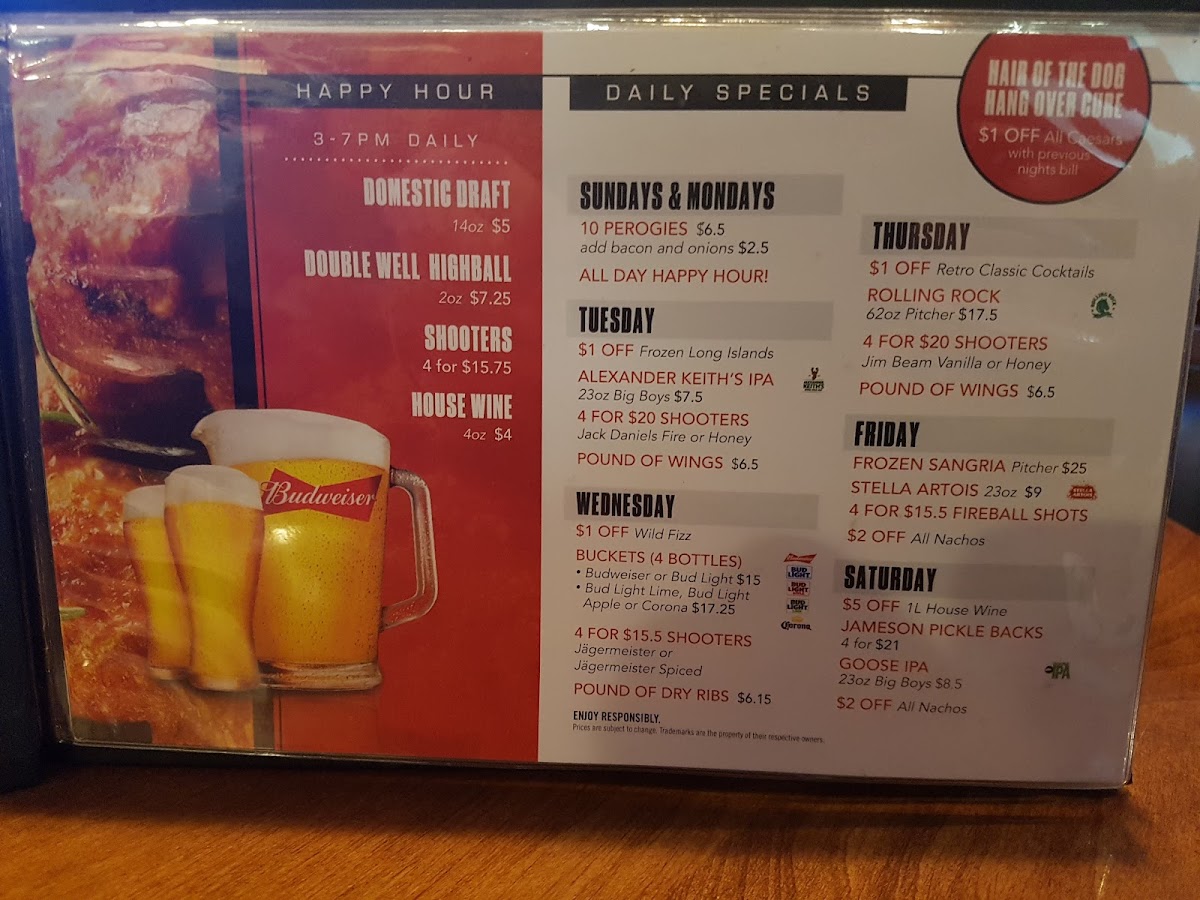 Tapp's Neighbourhood Pub Menu - Image 4